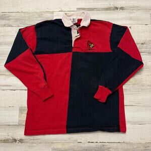 Vintage Barbarian Colorblock Louisville Cardinals Rugby Polo